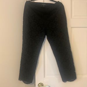 Women’s black lace dress pants